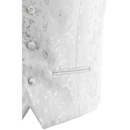Kaufen Sie Hochzeitsweste mit eingewebtem Jacquard Hellgrau für nur CHF 172,11 bei Henk ter Horst fashion