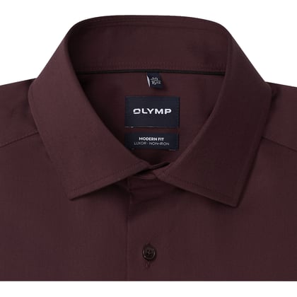 Olymp Luxor Hemd | Chianti | Kent-Kragen | Bügelfrei | 100% Baumwolle