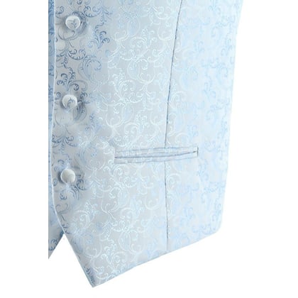 Kaufen Sie Hochzeitsweste, krawatte und Einstecktuch eingewebtem Jacquard Hellblaue für nur CHF 172,11 bei Henk ter Horst fashion