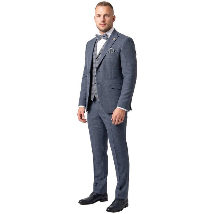 Kaufen Sie Wilvorst 3-teiliger Hochzeitsanzug Grüne Hochzeit mit Karoweste Dunkelblau für nur 837,93 CHF bei Henk ter Horst fashion