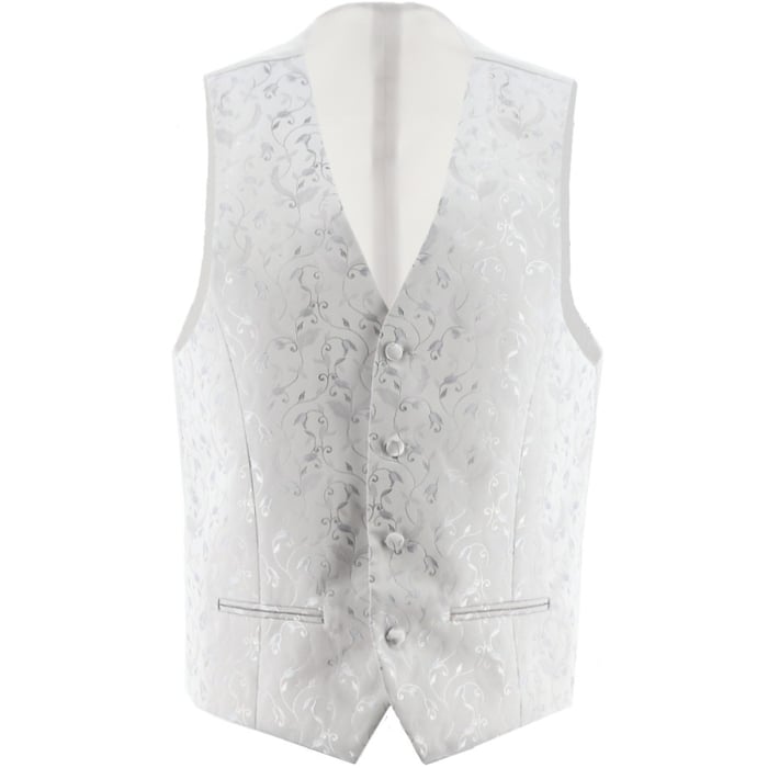 Kaufen Sie Hochzeitsweste mit eingewebtem Jacquard Hellgrau für nur CHF 172,11 bei Henk ter Horst fashion