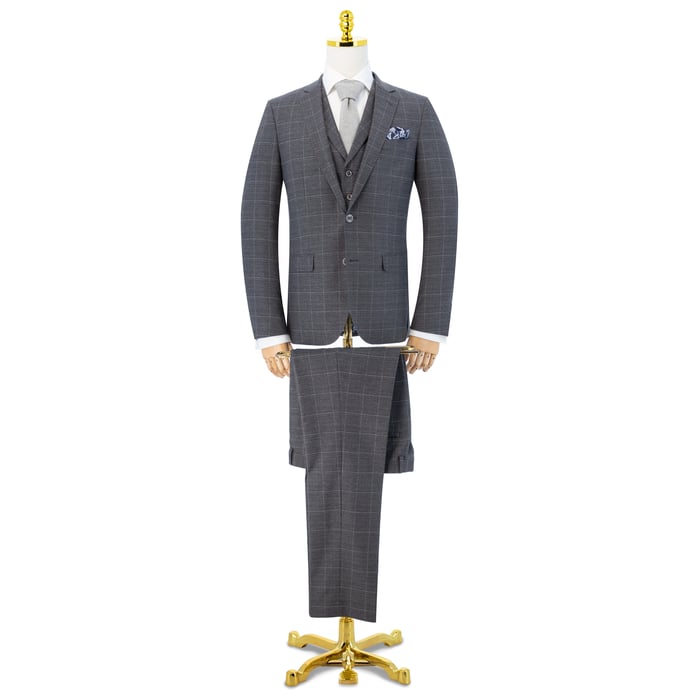 Kaufen Sie Henk ter Horst 3-delig kostuum met grote ruit Antraciet für nur CHF 295,61 bei Henk ter Horst fashion