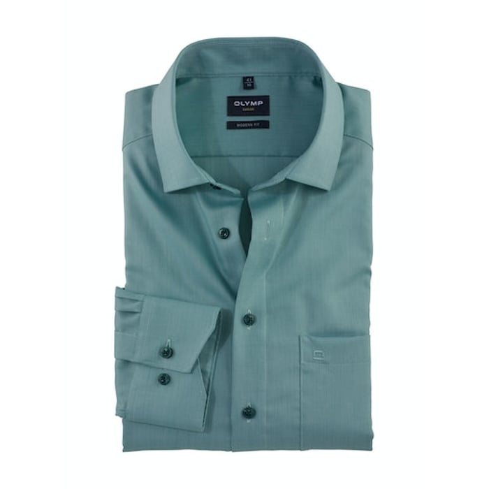 Kaufen Sie Olymp Luxor Modernes Fit -Baumwollhemd Langarmgrün für nur 69,95 CHF bei Henk ter Horst fashion