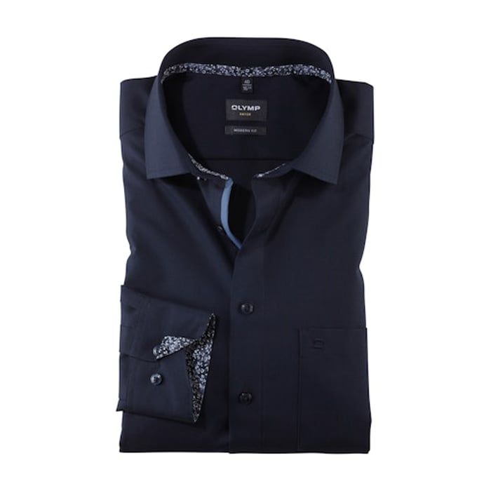 Kaufen Sie Olymp Luxor modern fit katoen overhemd extra lange mouw Donkerblauw für nur 74,87 CHF bei Henk ter Horst fashion