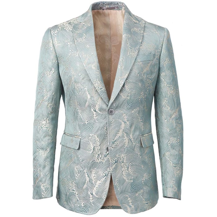 Kaufen Sie Henk ter Horst slim-fit colbert met floraal jacquard dessin Blauwgrijs für nur 124,70 CHF bei Henk ter Horst fashion