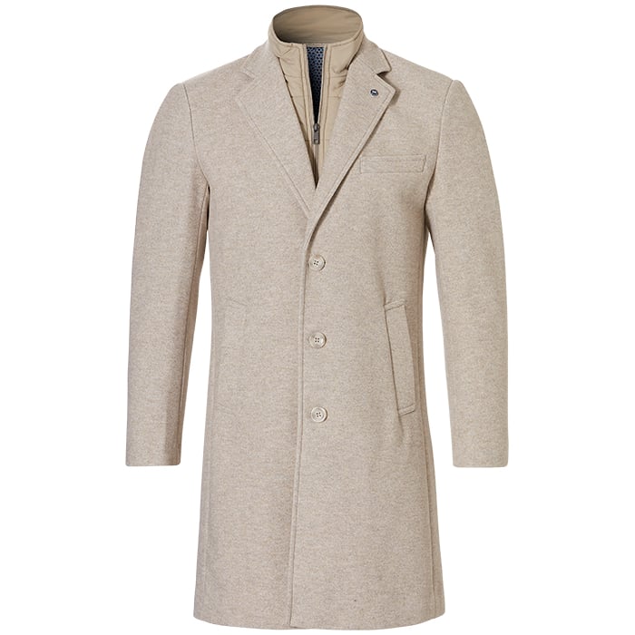 Kaufen Sie Henk ter Horst Wollwintermantel mit abnehmbarer Sturmklappe Beige für nur 131,27 CHF bei Henk ter Horst fashion