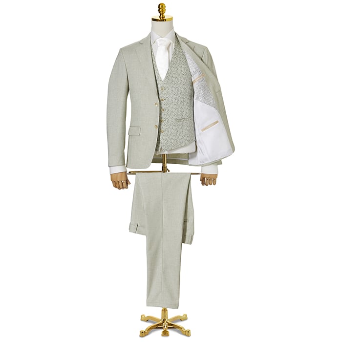 Kaufen Sie Wilvorst 3-teiliger Superstretch Hochzeitsanzug Hellgrün für nur 611,21 CHF bei Henk ter Horst fashion
