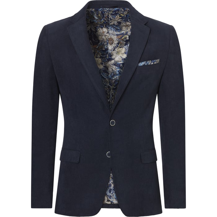 Kaufen Sie Henk ter Horst Sakko Dunkelblau | Slim Fit | Struktur | Florales Innenfutter &amp; Einstecktuch für nur 103,96 CHF bei Henk ter Horst fashion
