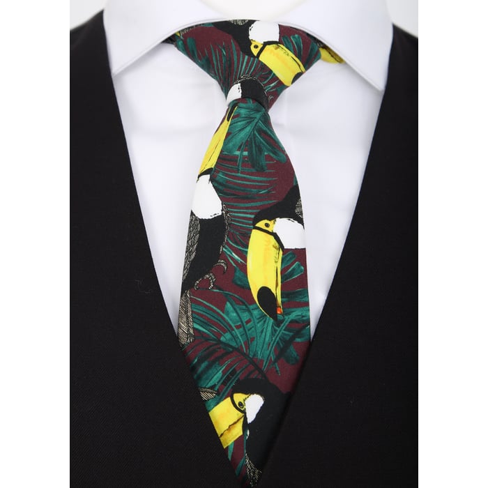 Kaufen Sie Henk ter Horst 100% katoenen stropdas met toekan print Bruin für nur 36,88 CHF bei Henk ter Horst fashion
