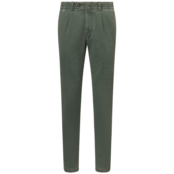 Kaufen Sie Henk ter Horst katoenen stretch chinobroek met bandplooi Groen für nur 93,00 CHF bei Henk ter Horst fashion