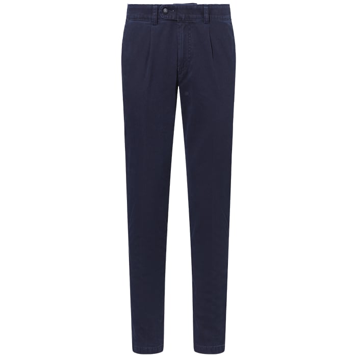 Kaufen Sie Henk ter Horst katoenen stretch chinobroek met bandplooi Donkerblauw für nur 92,47 CHF bei Henk ter Horst fashion