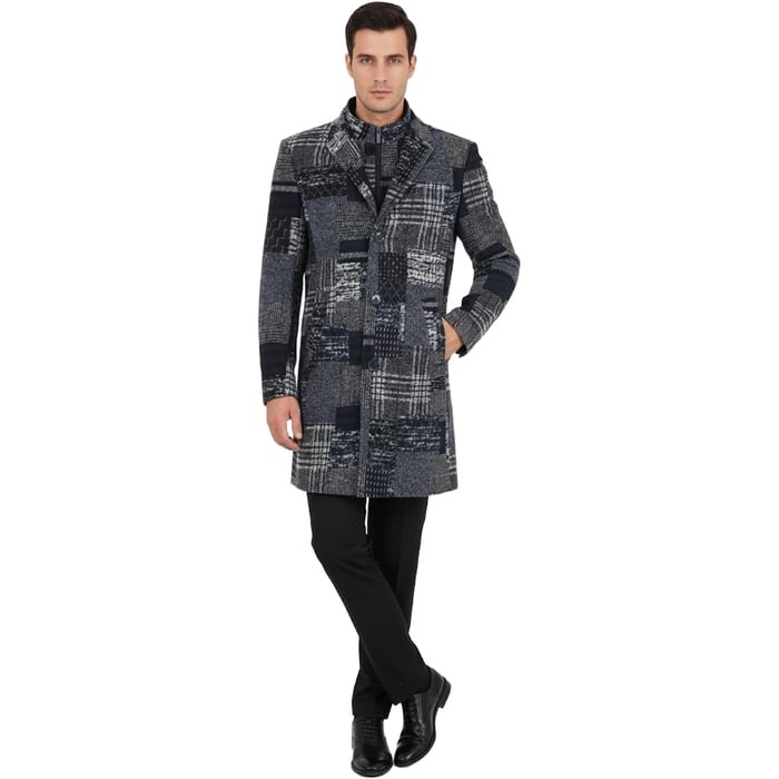 Kaufen Sie Henk ter Horst wintermantel met uitneembare stormflap, patchwork geruit Donkerblauw für nur 222,51 CHF bei Henk ter Horst fashion
