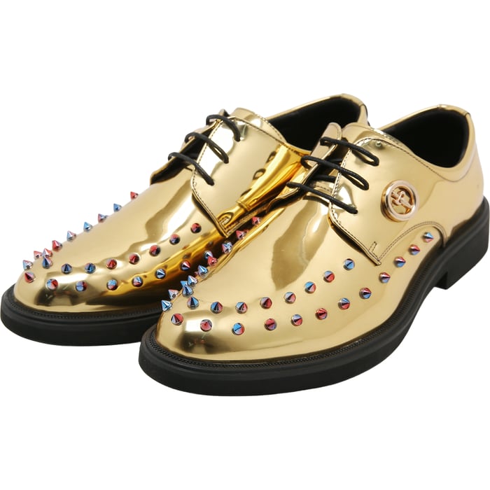 Kaufen Sie Henk ter Horst Lackschuhe Gold | Glänzendes PU | Verzierung mit bunten Schmucksteinen | Festlich für nur 37,19 CHF bei Henk ter Horst fashion
