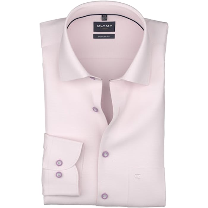 Kaufen Sie Olymp Luxor Hemd | 100% Baumwolle | Bügelfrei | Langarm | New Kent Kragen | Rosa | Brusttasche für nur 69,95 CHF bei Henk ter Horst fashion