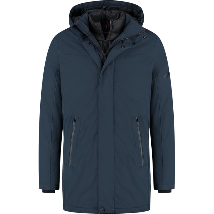 Kaufen Sie FINNMARK Winterjacke Dunkelblau | Wind- &amp; wasserdicht | Warm gefüttert | Abnehmbare Kapuze für nur 199,77 CHF bei Henk ter Horst fashion