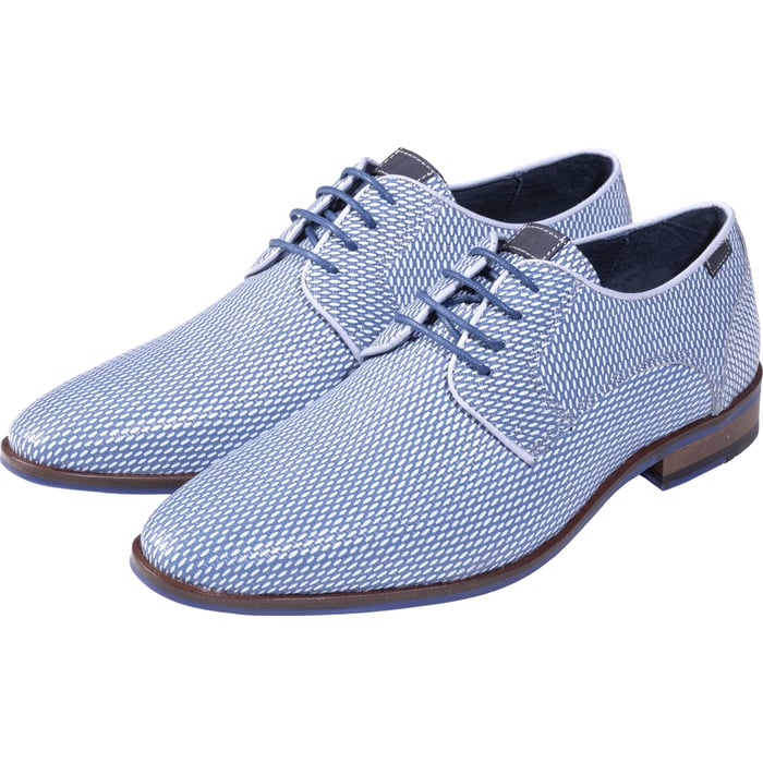 Kaufen Sie Henk ter Horst | Schnürschuh aus Kalbsleder | Hellblau mit Strukturmuster | Blaue Sohle für nur 126,26 CHF bei Henk ter Horst fashion