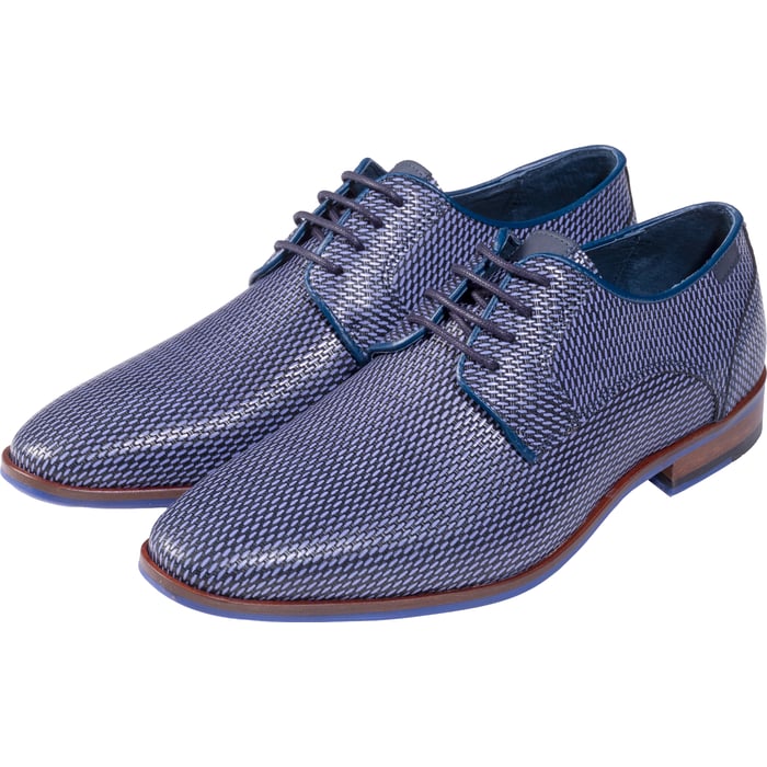 Kaufen Sie Henk ter Horst Herren Schnürschuh | 100% Kalbsleder | Blaues Flechtmuster | Blaue Sohle für nur 126,26 CHF bei Henk ter Horst fashion