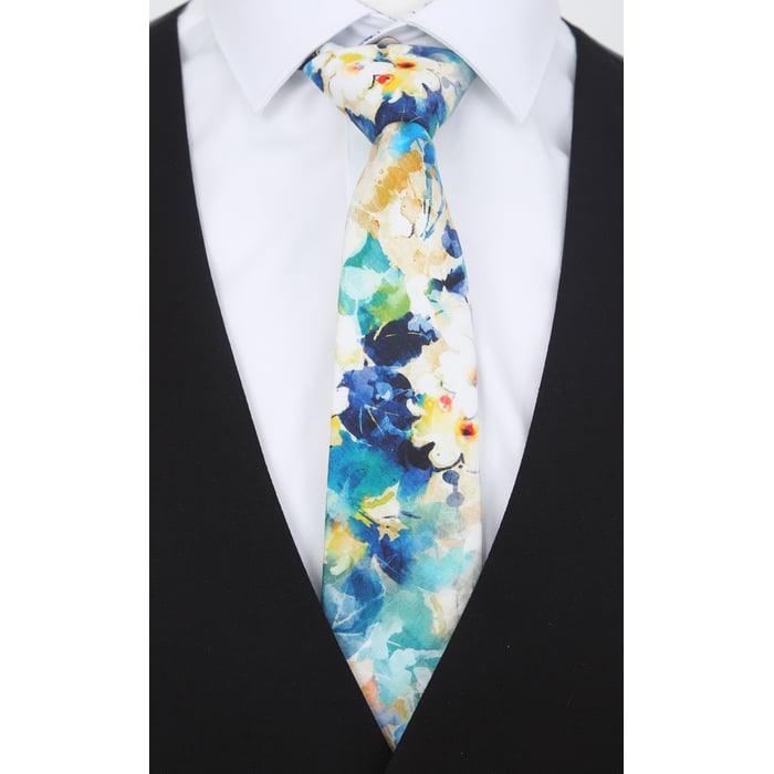 Kaufen Sie Henk ter Horst 100% katoenen stropdas met aquarel bloemen print Turquoise für nur 36,92 CHF bei Henk ter Horst fashion