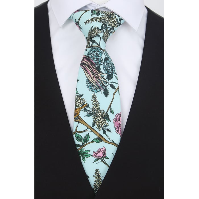 Kaufen Sie Henk ter Horst 100% katoenen stropdas met takken bloemen vogel print Roze für nur 36,92 CHF bei Henk ter Horst fashion