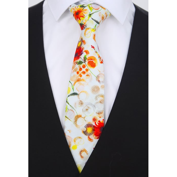 Kaufen Sie Henk ter Horst 100% katoenen stropdas met grafische bloemen print Oranje für nur 36,92 CHF bei Henk ter Horst fashion