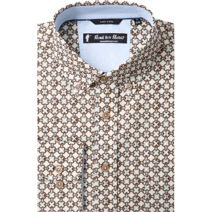 Kaufen Sie Henk ter Horst Casual Hemd | Grafischer Print | Button-Down | Beige für nur 49,95 CHF bei Henk ter Horst fashion