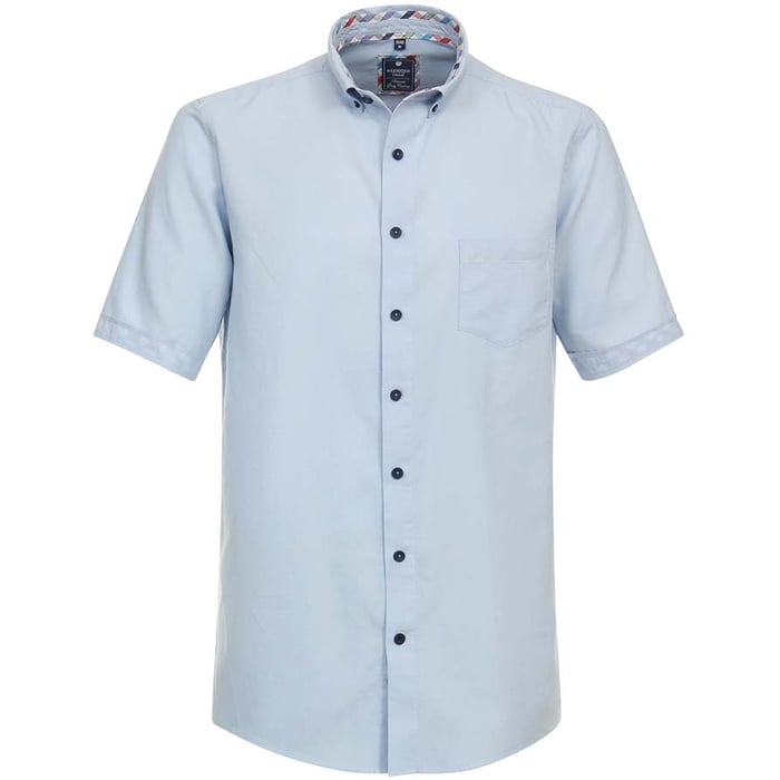 Kaufen Sie Redmond großer Passform Hemd kurzarm 100% Baumwolle Button-Down Knöpfe und Brusttasche Hellblau für nur 39,20 CHF bei Henk ter Horst fashion