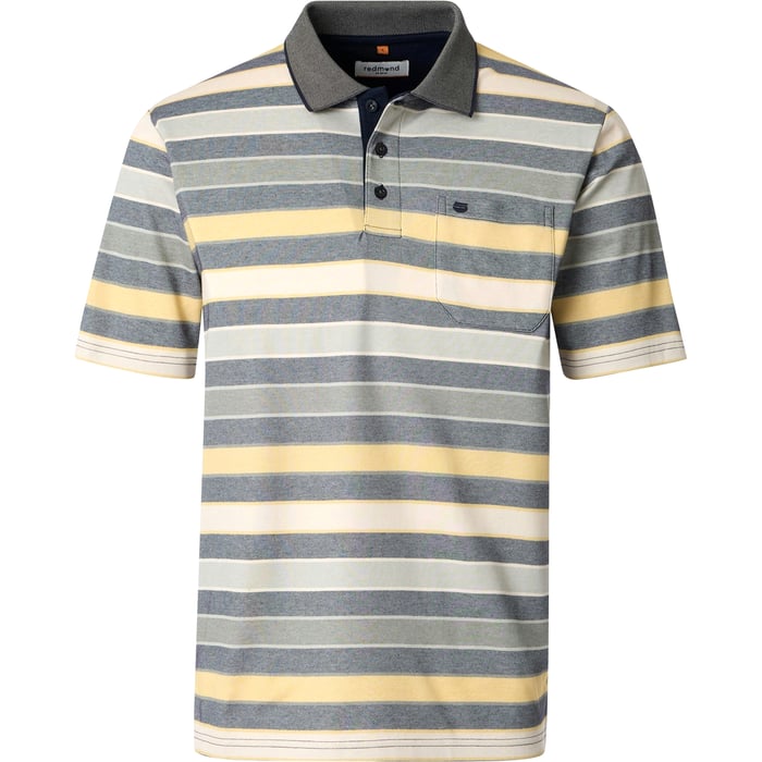 Kaufen Sie Redmond big men herenpolo met borstzak two tone gestreept Geel für nur 46,18 CHF bei Henk ter Horst fashion