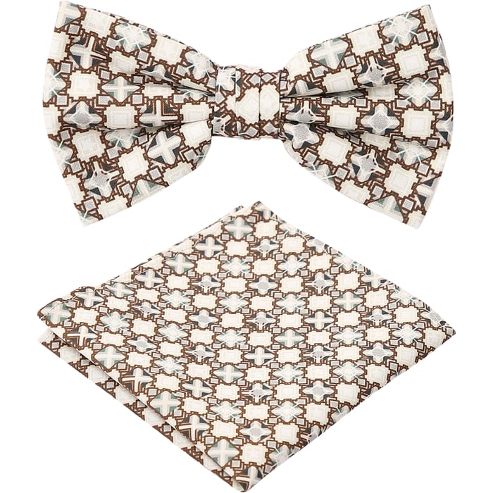 Kaufen Sie Henk ter Horst 100% katoenen vlinderstrik met vierkantjes kruisjes print Beige für nur 39,95 CHF bei Henk ter Horst fashion