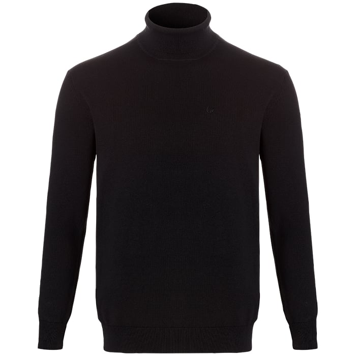Kaufen Sie Pre End Feinstrick-Rollkragenpullover aus 100% Baumwolle Schwarz für nur 56,52 CHF bei Henk ter Horst fashion