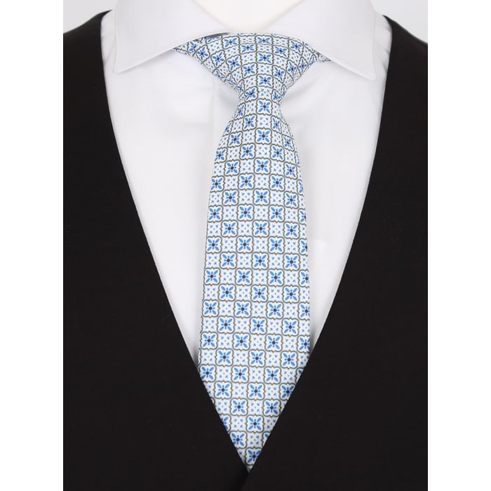 Kaufen Sie Henk ter Horst 100% katoenen stropdas met ruitjes kleine bloemen print Blauw für nur 39,95 CHF bei Henk ter Horst fashion