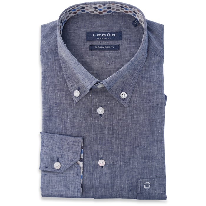 Kaufen Sie Ledub overhemd lange mouw modern fit premium Donkerblauw  Licht blauw für nur CHF 82,46 bei Henk ter Horst fashion