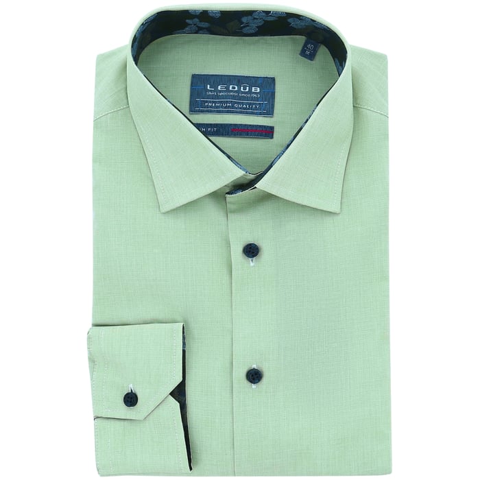 Kaufen Sie Ledub Uni Hemd langarm Mid grün für nur 79,95 CHF bei Henk ter Horst fashion
