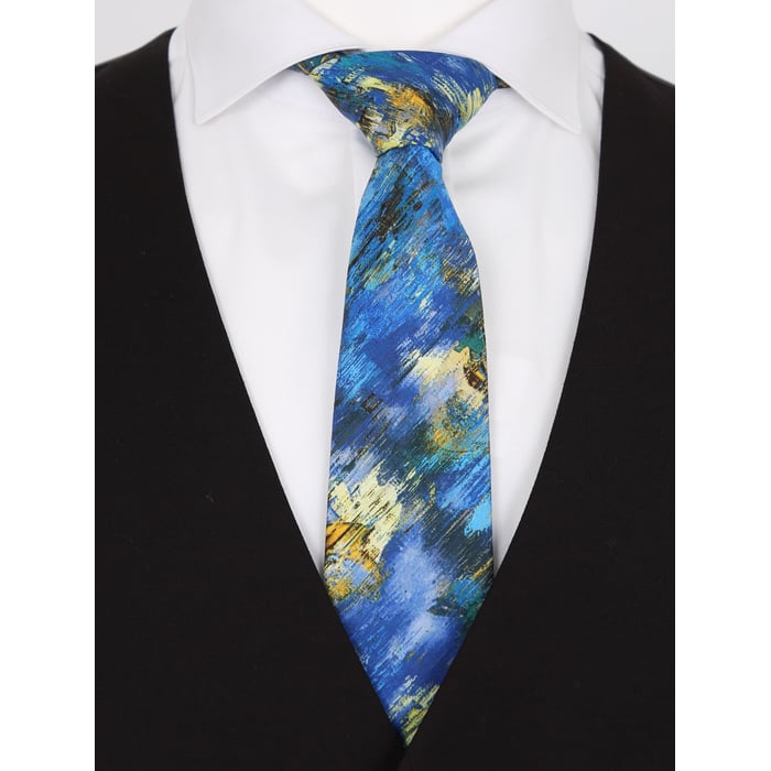 Kaufen Sie Henk ter Horst 100% katoenen stropdas met wazige aquarel vlekken print Blauw für nur 39,95 CHF bei Henk ter Horst fashion