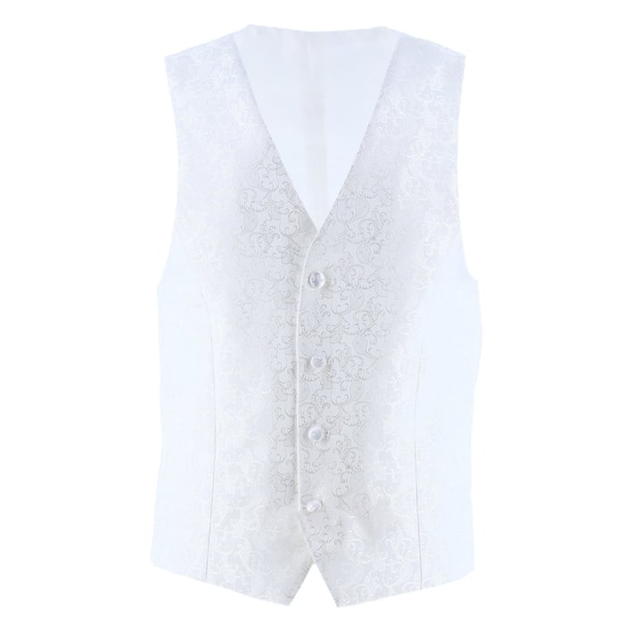 Kaufen Sie Hochzeitsweste, krawatte und Einstecktuch floral Elfenbein für nur CHF 134,78 bei Henk ter Horst fashion