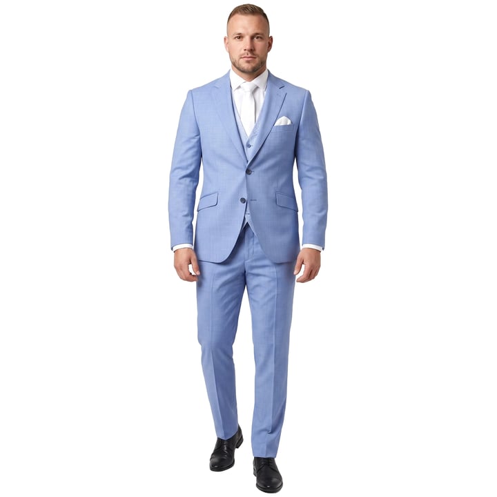 Kaufen Sie Wilvorst green wedding 3-delig scheerwol trouwkostuum met gewerkt gilet Blauw für nur 826,77 CHF bei Henk ter Horst fashion