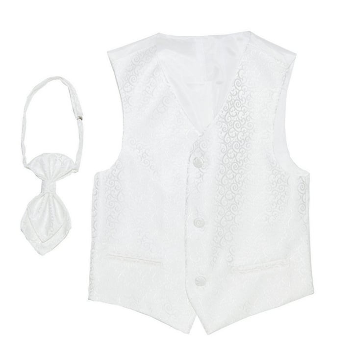 Kaufen Sie Elfenbeinfarbene Kinderweste mit Plastron, mit eingewebtem Jacquard für nur CHF 61,43 bei Henk ter Horst fashion