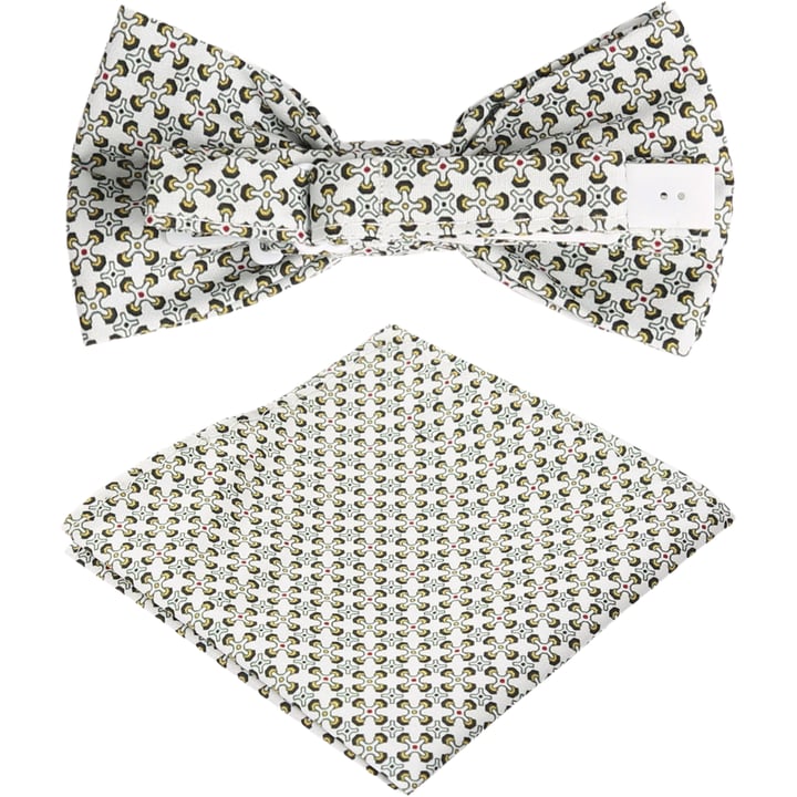 Henk ter Horst 100% Baumwolle Fliege mit grafischem Kreuzchen-Print Beige