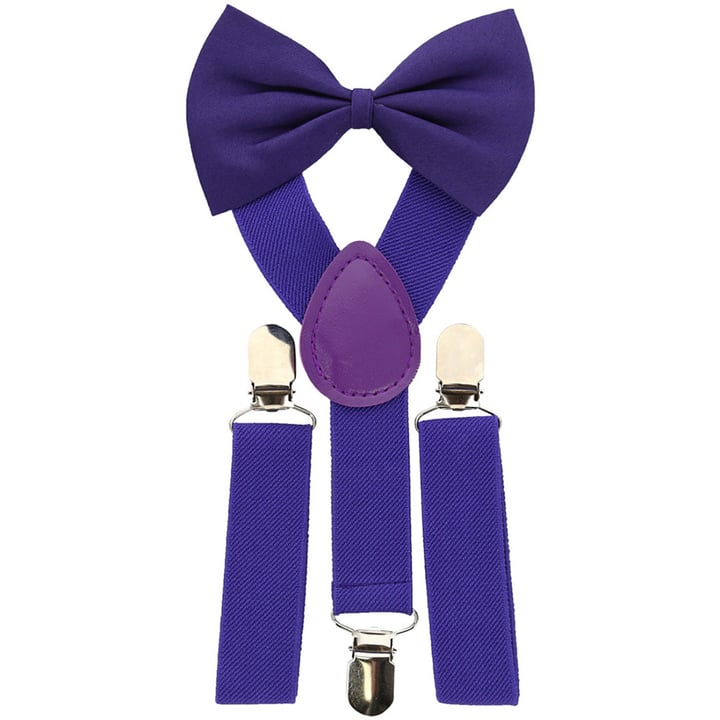 Kaufen Sie Kinder Strapsset mit Fliege uni-farbenes Set lila für nur CHF 22,13 bei Henk ter Horst fashion