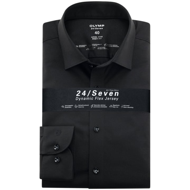 Kaufen Sie OLYMP Level Five 24/Seven  zakelijk overhemd Zwart für nur CHF 58,42 bei Henk ter Horst fashion