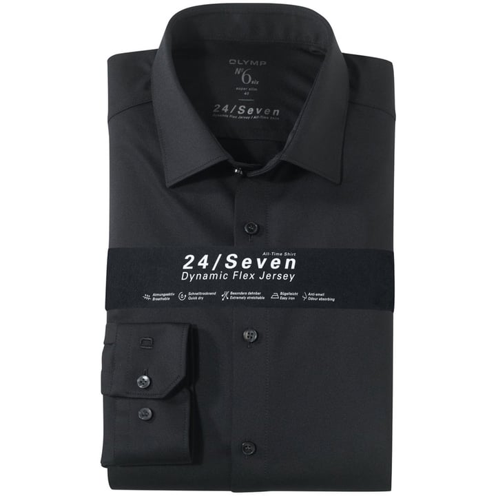 Kaufen Sie OLYMP No. Six 24/Seven zakelijk overhemd Zwart für nur CHF 84,30 bei Henk ter Horst fashion
