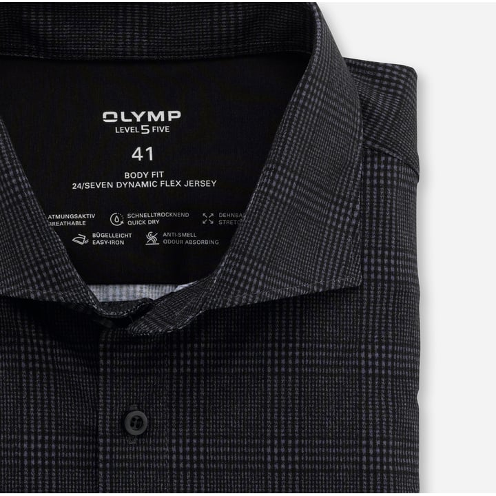 Kaufen Sie Olymp Luxor Overhemd modern fit geruit Zwart für nur CHF 88,36 bei Henk ter Horst fashion