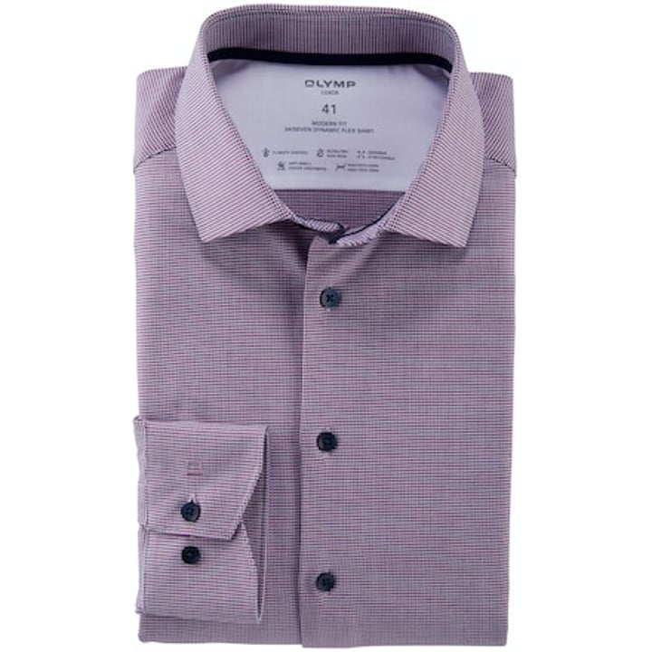 Kaufen Sie Olymp Luxor 24/Seven modern fit lange mouw overhemd Paars für nur CHF 77,75 bei Henk ter Horst fashion