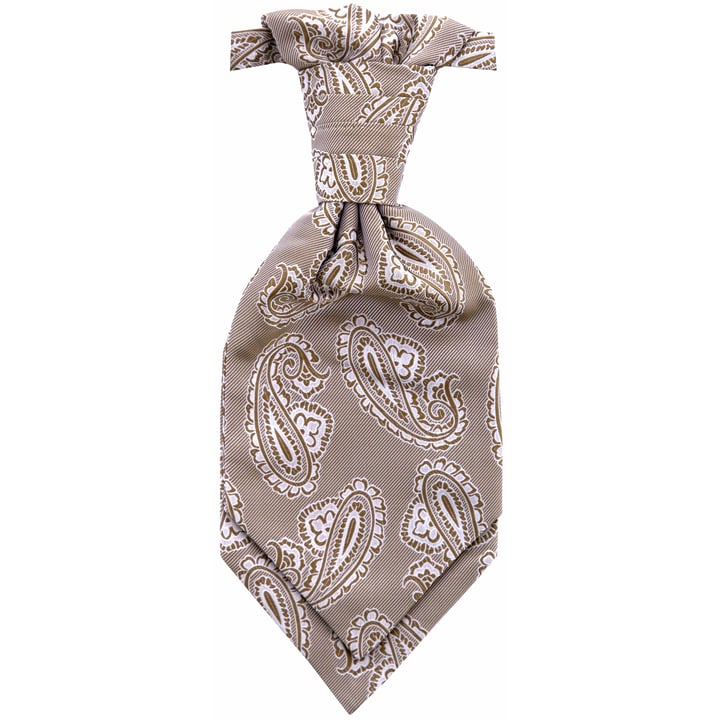 Henk ter Horst Hochzeitskrawatte Plastron mit Paisleymuster Beige