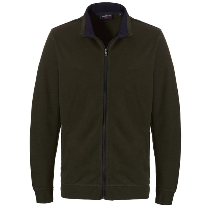 Kaufen Sie Pre End Feinstrick-Strickjacke aus Baumwolle mit Reißverschluss Grün für nur 52,19 CHF bei Henk ter Horst fashion