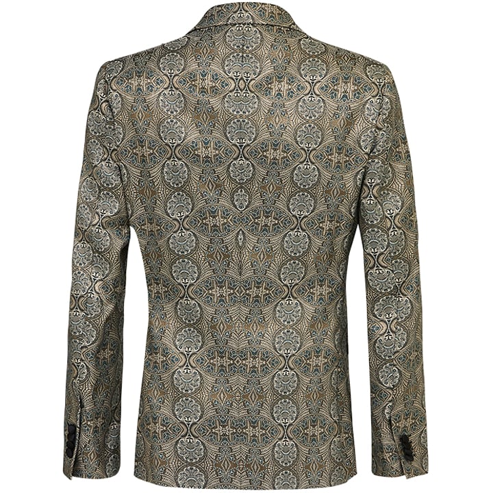 Henk ter Horst Lurex sakko im Art-Déco-Stil entworfen Blau
