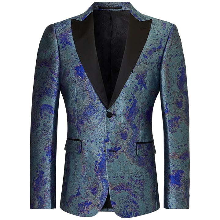 Henk ter Horst Lurex sakko Goldspray Blau