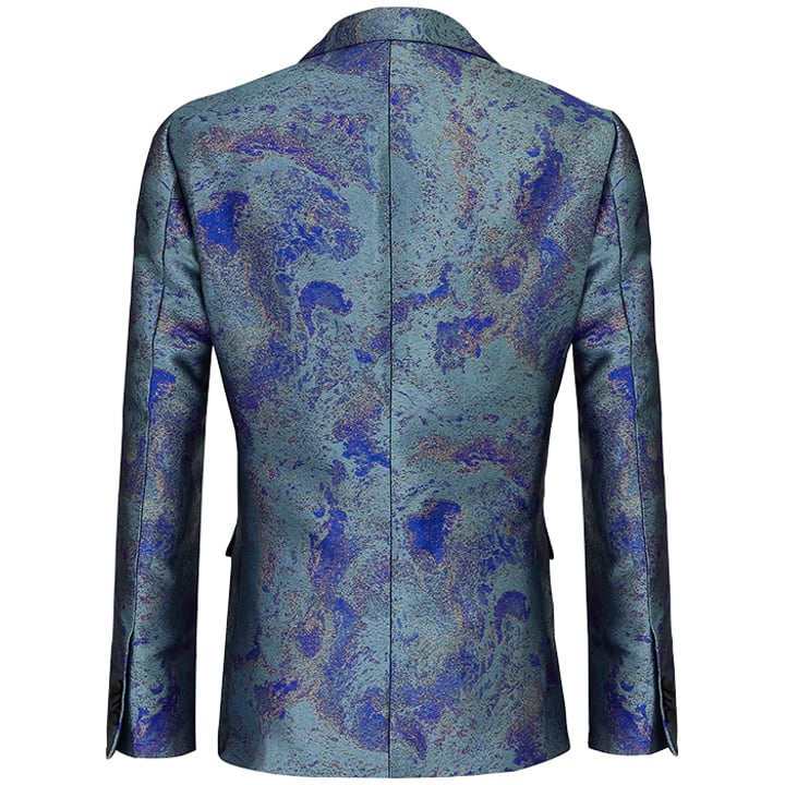 Henk ter Horst Lurex sakko Goldspray Blau