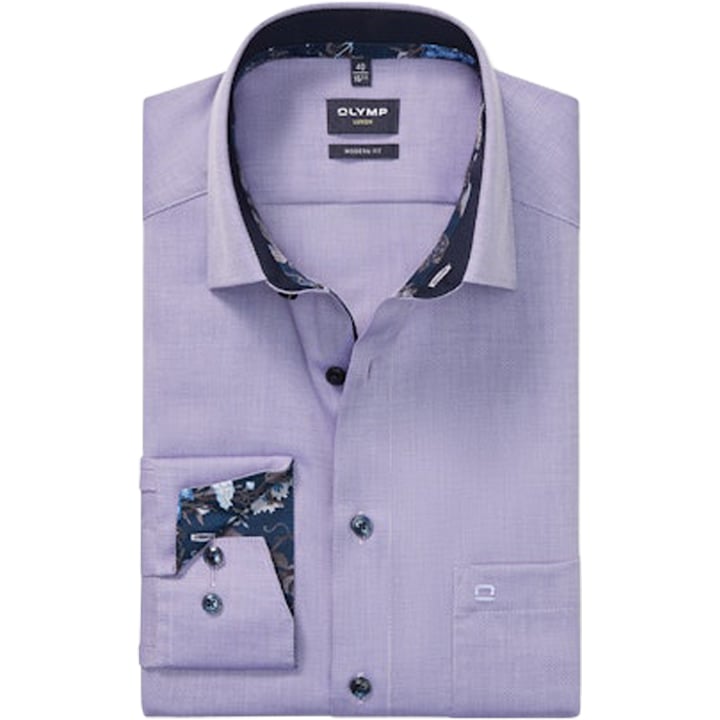 Kaufen Sie Olymp Luxor modern fit katoen overhemd lange mouw Paars für nur 75,02 CHF bei Henk ter Horst fashion