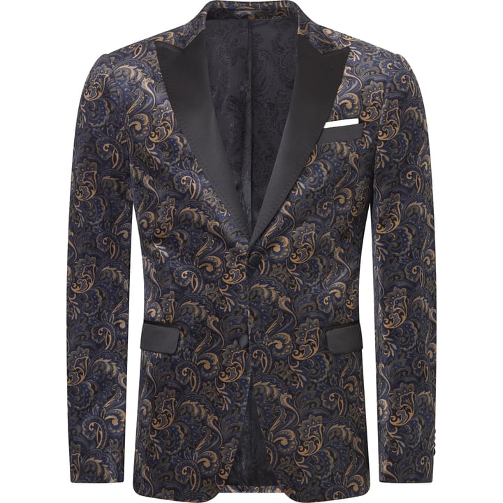 Kaufen Sie Henk ter Horst Velours Velvet Fluweel colbert paisley print Blauw für nur 123,99 CHF bei Henk ter Horst fashion
