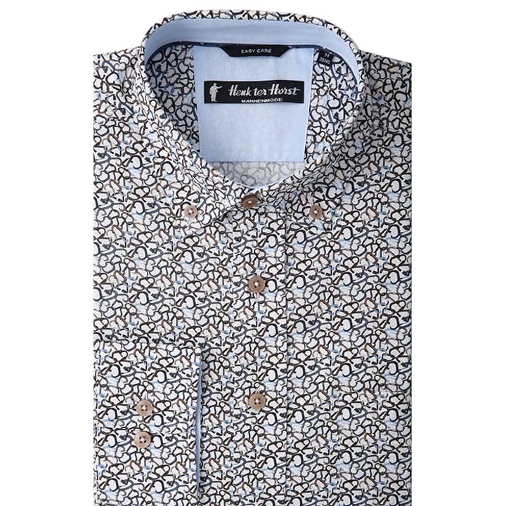 Kaufen Sie Henk ter Horst 100% katoenen overhemd met lange mouw en aquarel besjes print Lila für nur 73,81 CHF bei Henk ter Horst fashion